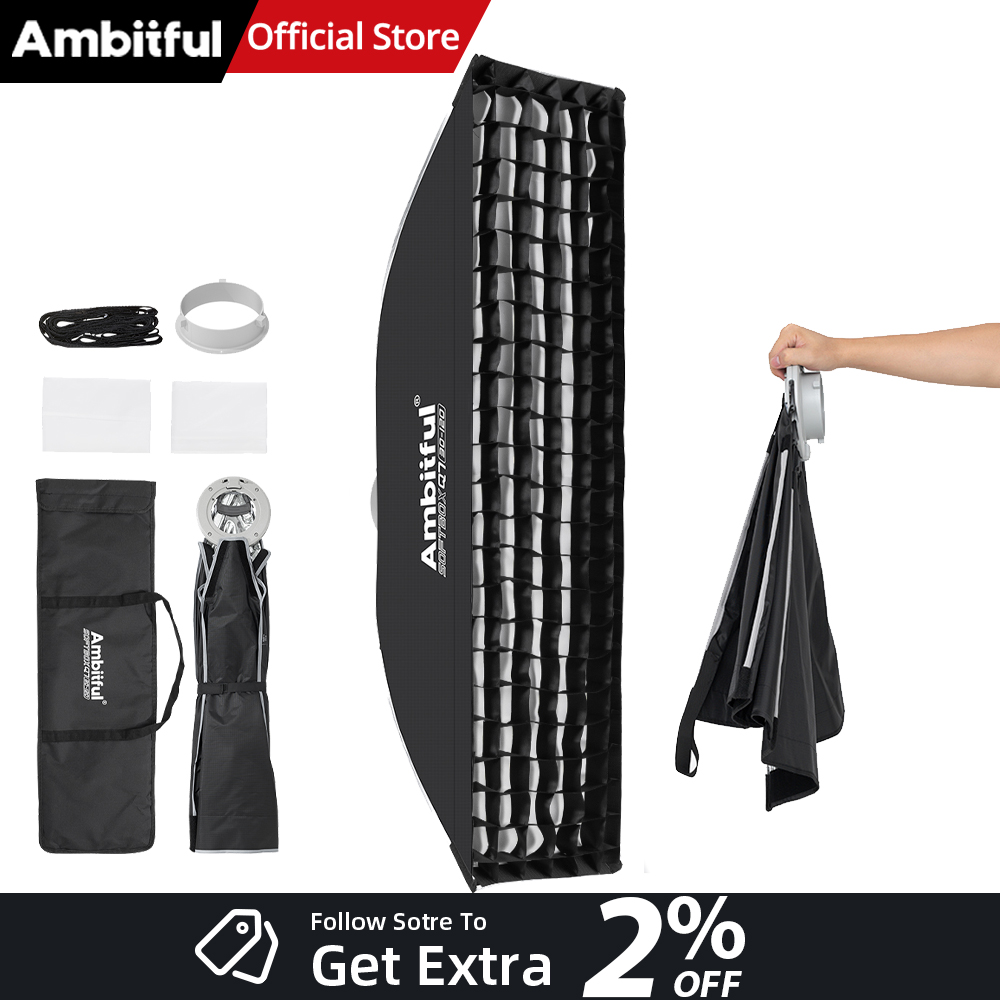 Photography Lighting Set Up - AMBITFUL Q7-II 30*120cm Softbox Paskowy z