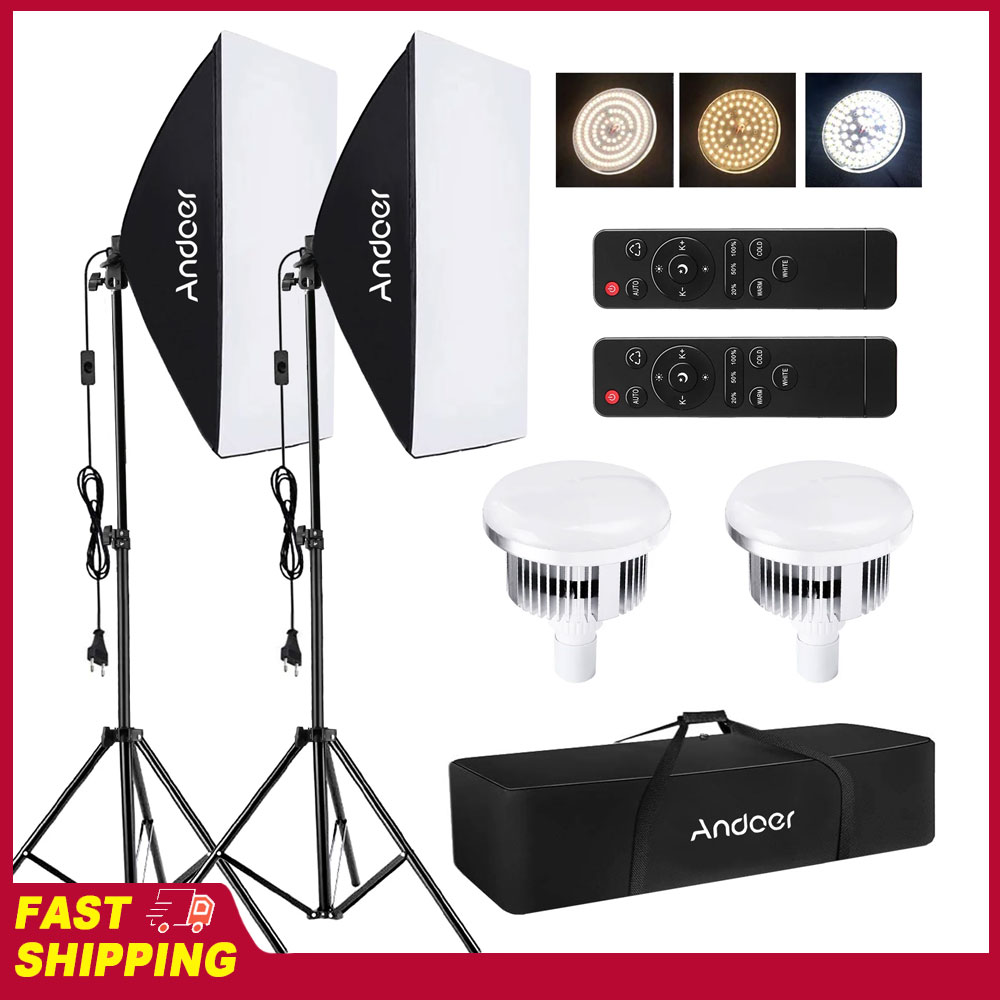 Photography Led Lighting Kit - Zestaw oświetlenia Andoer Softbox do fotografii
