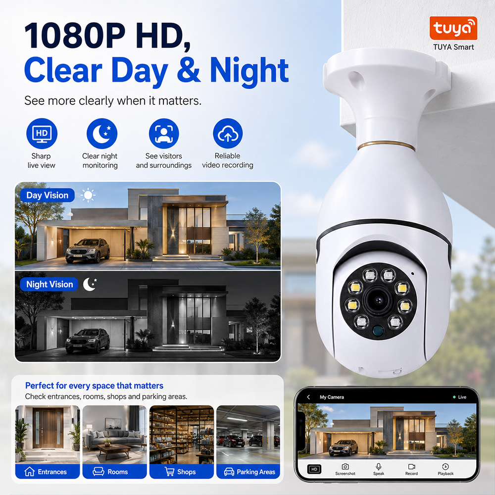 Kamera w żarówce Tuya Bezprzew – Photography Lighting Wireless recenzja i cena