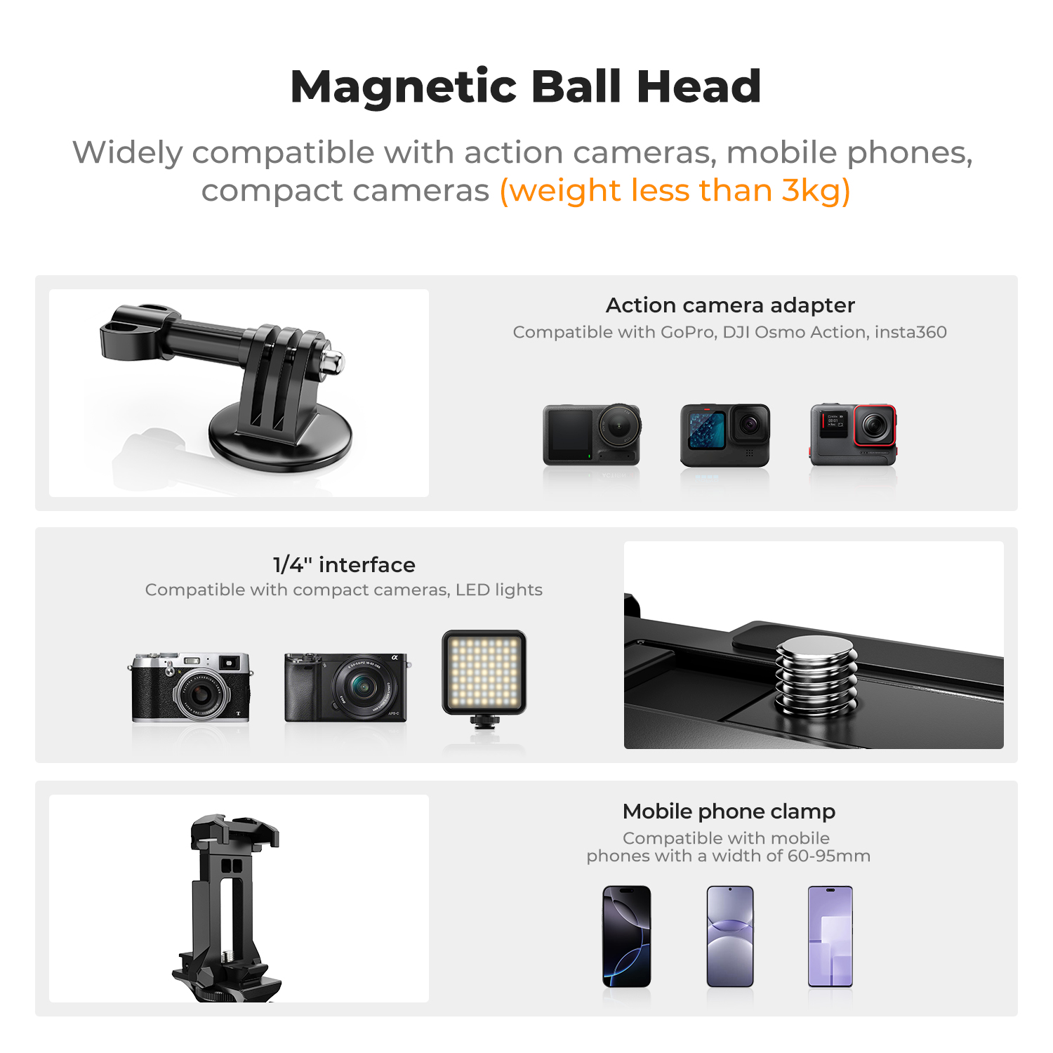 Magnetyczny uchwyt do kamery K – Gopro Action Camera Hero 11 Black recenzja i cena