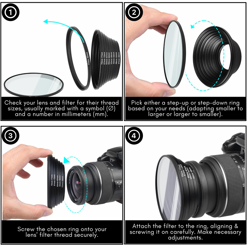 18szt Adapter pierścienia filt – Macro Photography Lighting Kit recenzja i cena