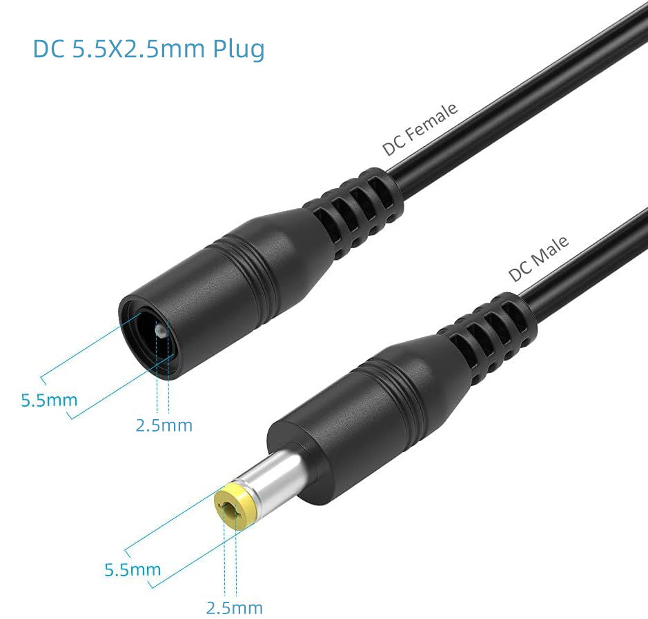 Złącze zasilania DC kabel z wt – Photography Led Lighting Kit recenzja i cena