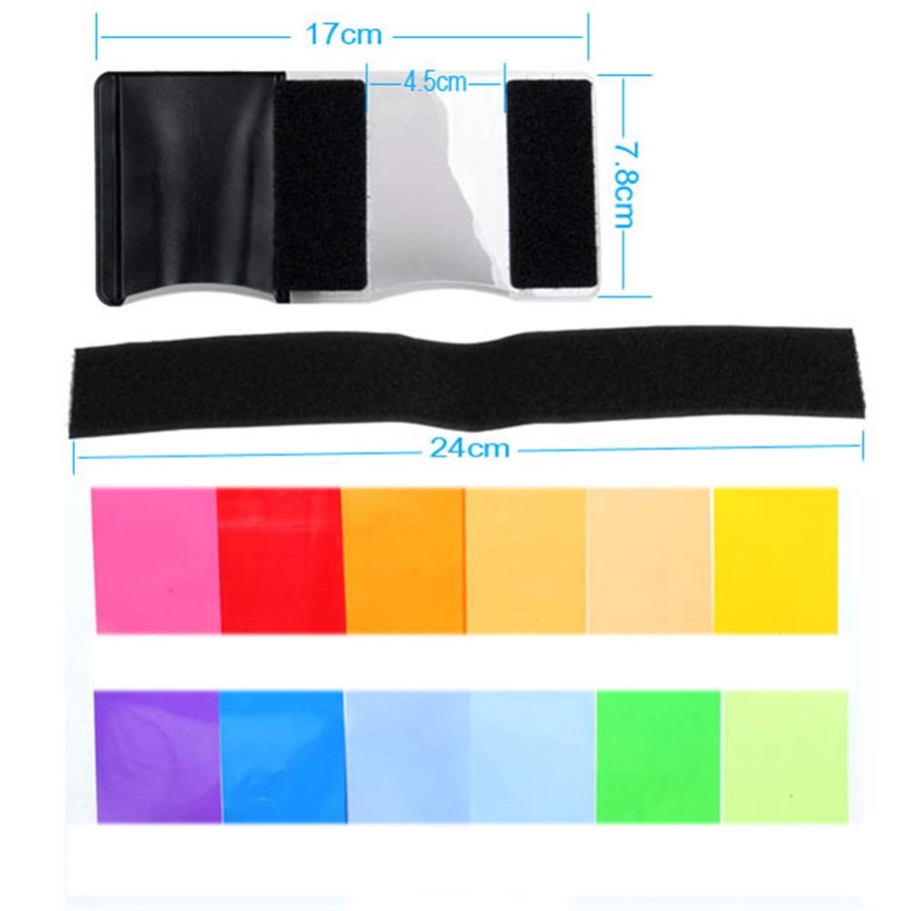 Zestaw 12 Kolorowych Żeli do L – Photography Lighting Gel recenzja i cena